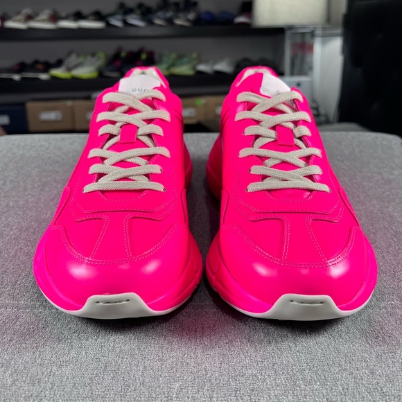 🦩GUCCI RHYTON SNEAKER ‘PINK FLUO’🦩 - Picture 2 of 13